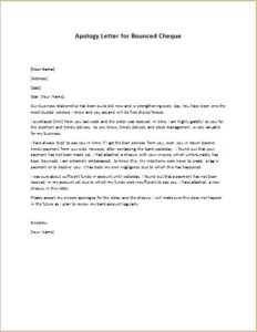 return cheque collection letter