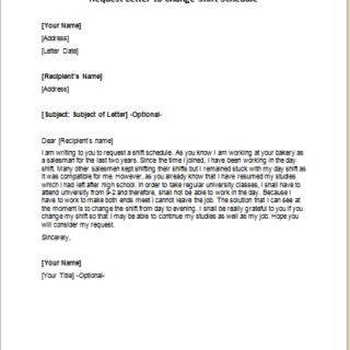 Sample Letter To Shift To Another Course In College 3