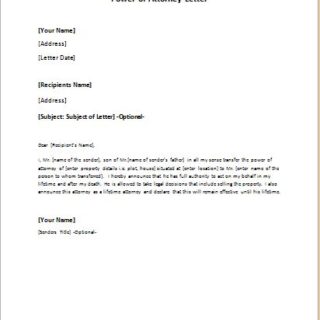poa letters