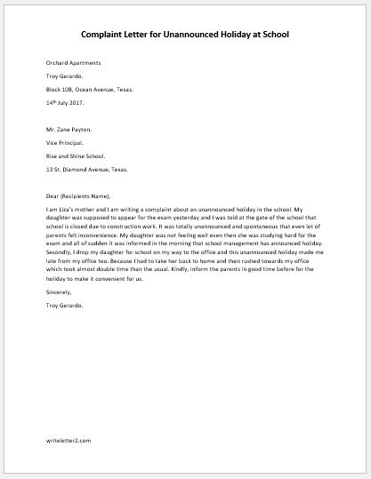 holiday-complaint-letter-template-complaints-number