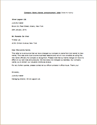 Irs Name Change Letter Sample Irs Ein Name Change Form Beautiful Irs 