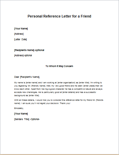 Reference Letter for a Co-Worker | Sample Letter Template