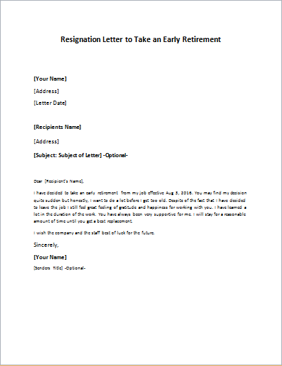 Retirement Resignation Letter Example from writeletter2.com