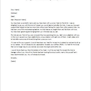 Apology Letter for Cancelling Nanny Services
