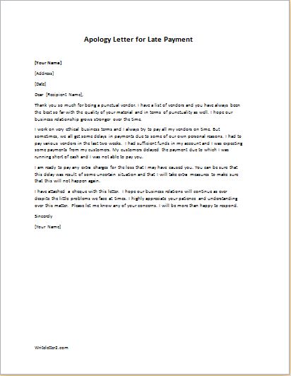 Letter Of Explanation For Late Payment from writeletter2.com