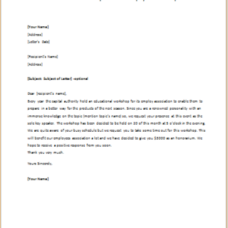 Speaker Invitation Letters Writeletter2 Com Invitation Letter To Speak At Some Employee S Work