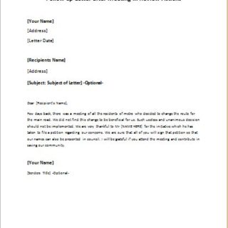 Follow-Up Letters for Meeting | writeletter2.com