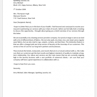 Business introduction letter to client