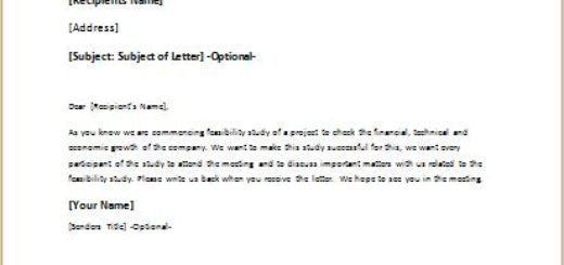 project feasibility study invitation discussion letter