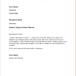 Authorization Letters | writeletter2.com