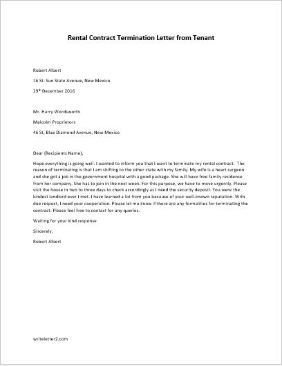 Termination Of Contract Letter from writeletter2.com