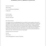 Acceptance Letter to Speak at a Seminar | writeletter2.com