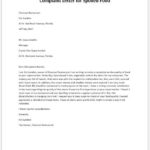 Complaint Letter for Food Quality | writeletter2.com