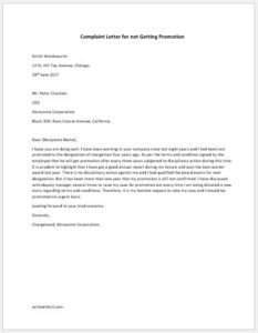 promotion letter complaint getting writeletter2