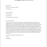 Complaint Letter for Lost Luggage at Airplane | writeletter2.com