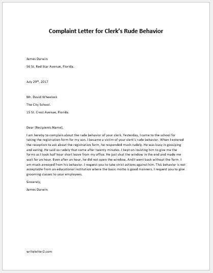 Reprimand Letter For Disrespectful Behavior from writeletter2.com