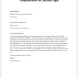 Cancelled Flight Complaint Letter | writeletter2.com