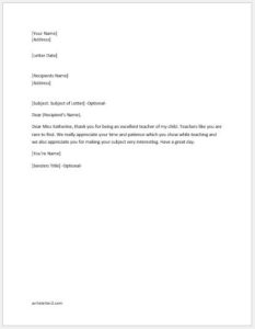 Teacher Resignation Letter To Parents from writeletter2.com
