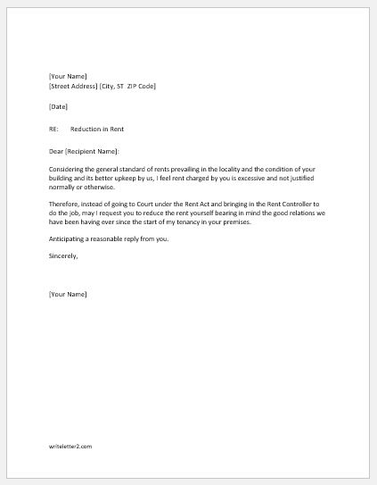 Letter Requesting Rent Payment Collection - Letter Template Collection