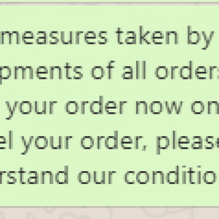 Shipping Delay due to COVID Messages