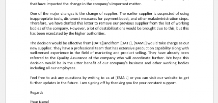 Letter to Confirm New Policies Implementation | FREE Letters